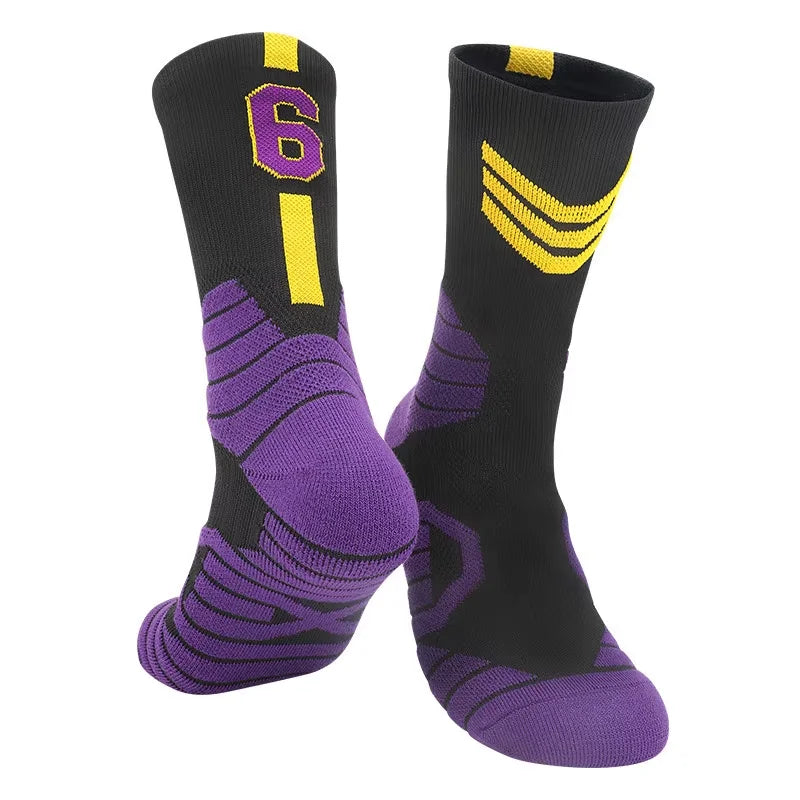 Elite Basketball Socks for Men Kobe Bryant Sports Boy and Children Wears the number of basketball legends