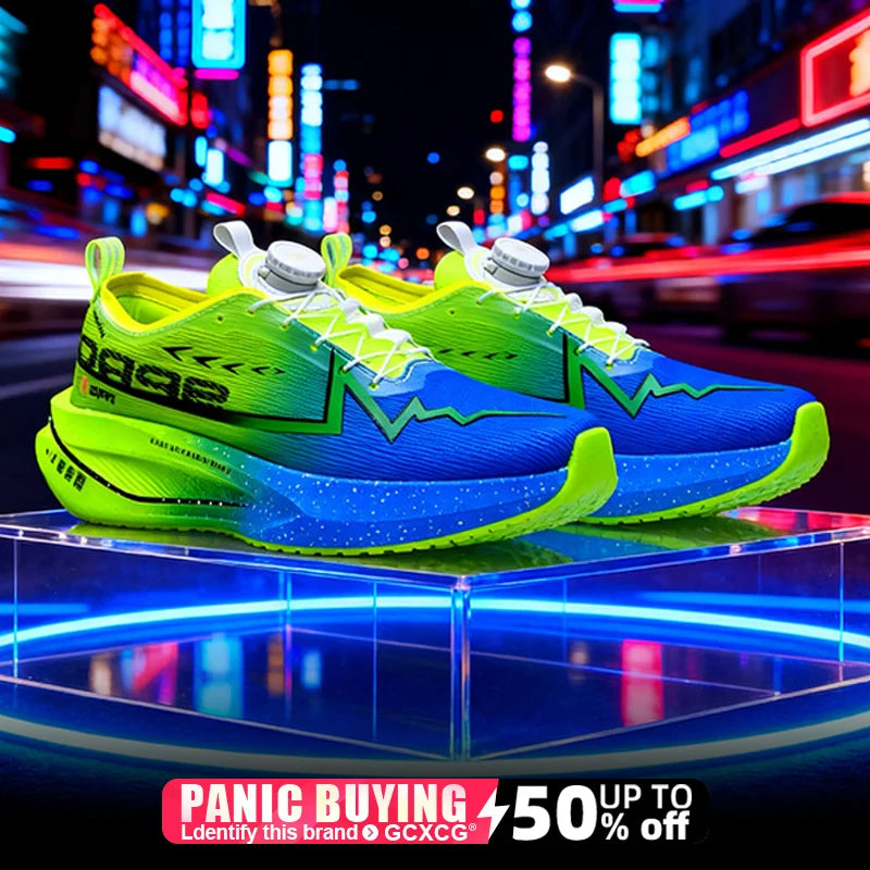 Men Marathon Running Shoes Carbon Board Speciality Sports Breathable Lightweight Women's Comfortable Athletic Nonskid Sneakers Every step brings you closer to victory!