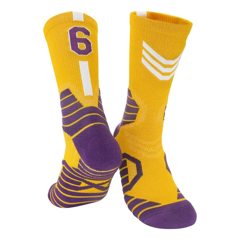Elite Basketball Socks for Men Kobe Bryant Sports Boy and Children Wears the number of basketball legends