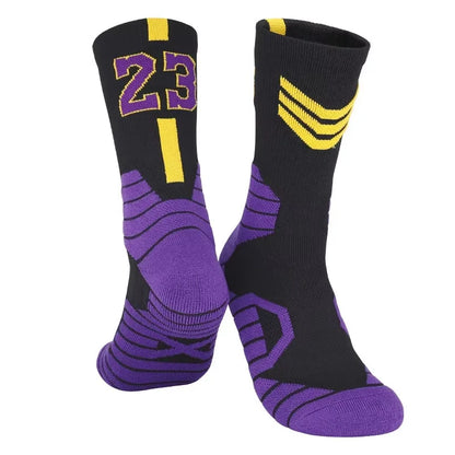 Elite Basketball Socks for Men Kobe Bryant Sports Boy and Children Wears the number of basketball legends