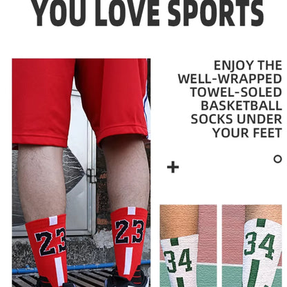 Elite Basketball Socks for Men Kobe Bryant Sports Boy and Children Wears the number of basketball legends