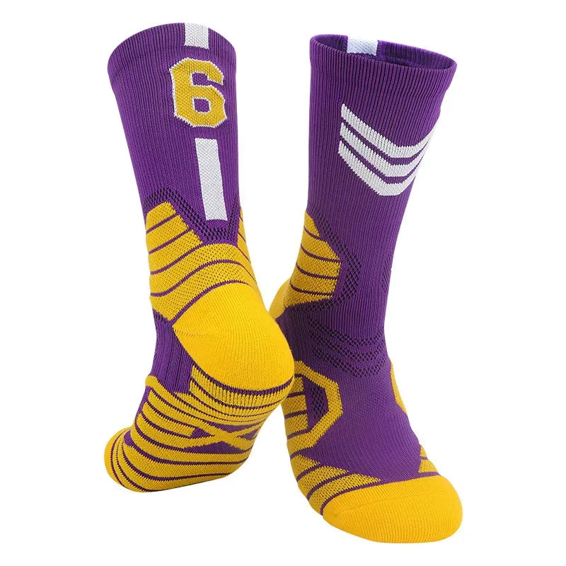 Elite Basketball Socks for Men Kobe Bryant Sports Boy and Children Wears the number of basketball legends