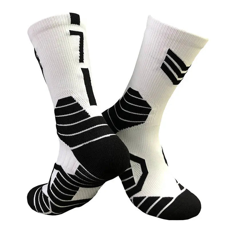 Professional Star Basketball Socks Elite Thick Sports Socks Adults Kids Wears the number of basketball legends