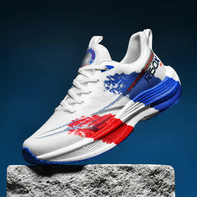 New strides, new records  BIG Size 48 Men's Marathon Air Cushion Running Shoes Breathable Lightweight Women's Comfortable Athletic Nonskid Sports Sneakers