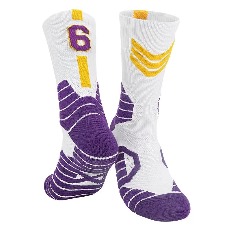 Elite Basketball Socks for Men Kobe Bryant Sports Boy and Children Wears the number of basketball legends