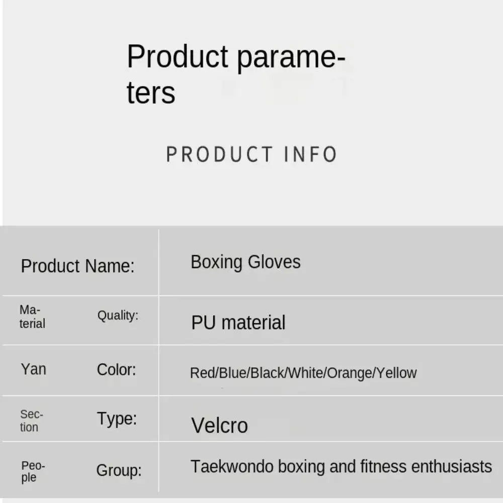 Hit hard. Fight harder. 6/8/10/12/16Oz Kids Adult Boxing Gloves PU Breathable Professional Sanda Muay Thai Fighting Gloves Taekwondo Punching Gloves
