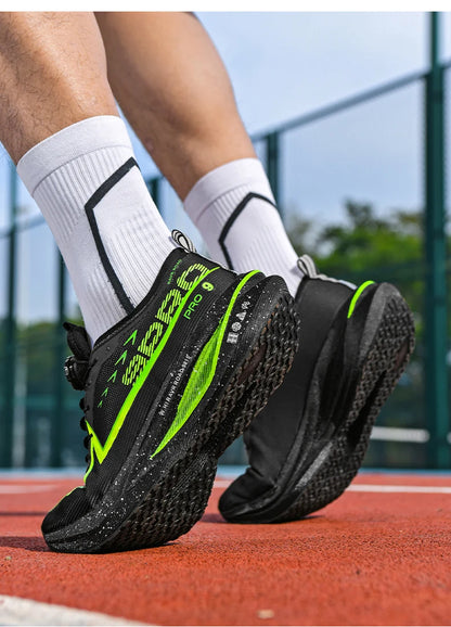 Men Marathon Running Shoes Carbon Board Speciality Sports Breathable Lightweight Women's Comfortable Athletic Nonskid Sneakers Every step brings you closer to victory!