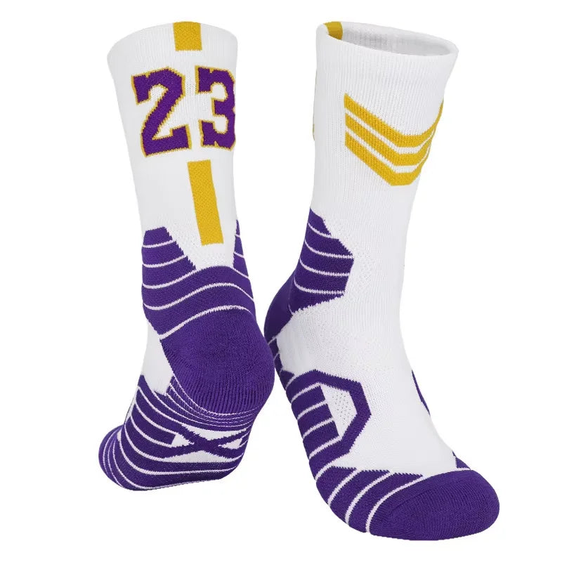 Elite Basketball Socks for Men Kobe Bryant Sports Boy and Children Wears the number of basketball legends