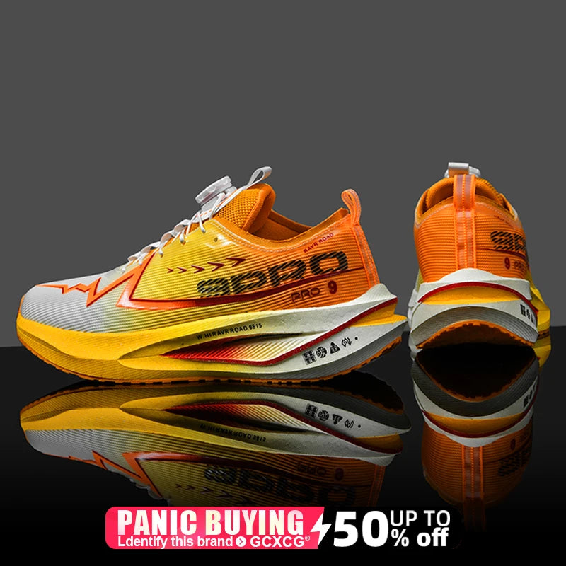 Men Marathon Running Shoes Carbon Board Speciality Sports Breathable Lightweight Women's Comfortable Athletic Nonskid Sneakers Every step brings you closer to victory!