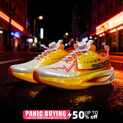 Men Marathon Running Shoes Carbon Board Speciality Sports Breathable Lightweight Women's Comfortable Athletic Nonskid Sneakers Every step brings you closer to victory!