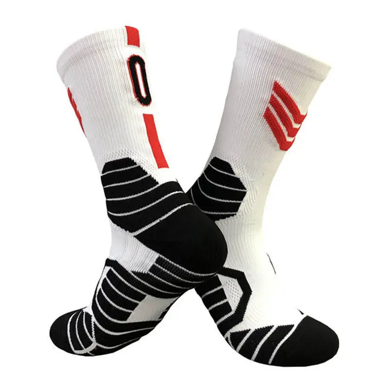 Professional Star Basketball Socks Elite Thick Sports Socks Adults Kids Wears the number of basketball legends