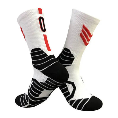 Professional Star Basketball Socks Elite Thick Sports Socks Adults Kids Wears the number of basketball legends