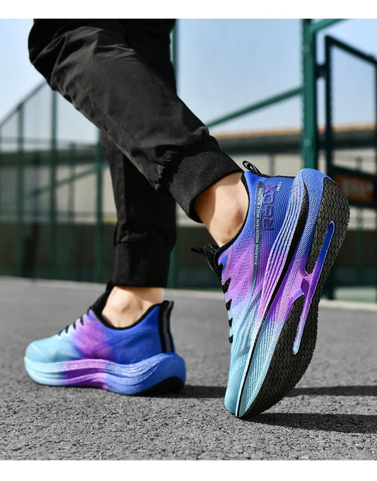 New strides, new records  BIG Size 48 Men's Marathon Air Cushion Running Shoes Breathable Lightweight Women's Comfortable Athletic Nonskid Sports Sneakers