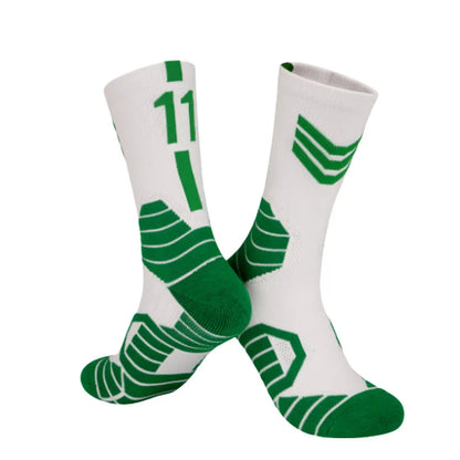 Professional Star Basketball Socks Elite Thick Sports Socks Adults Kids Wears the number of basketball legends