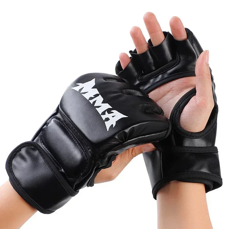 Take control of the fight Professional Boxing Training Gloves Half Finger