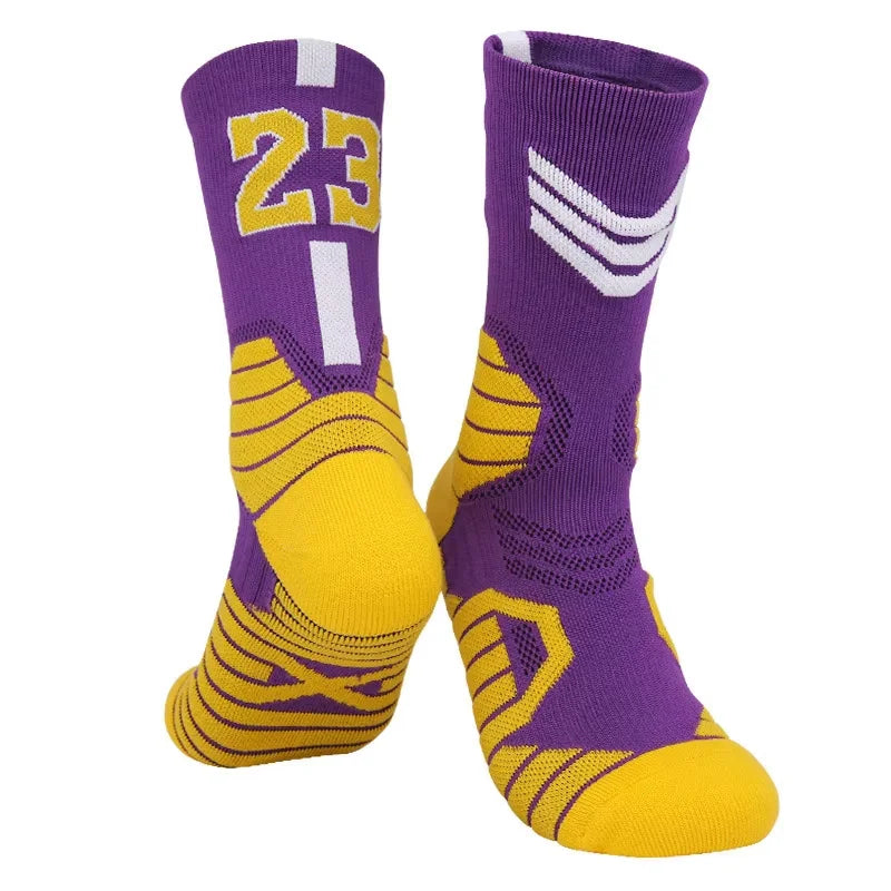 Elite Basketball Socks for Men Kobe Bryant Sports Boy and Children Wears the number of basketball legends